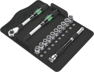 WERA Set nasadnih ključeva Zyklop Hybrid, čegrtaljka, 1/2", metrički